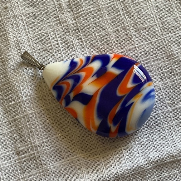 Hand Blown Colorful Glass Pendant - Picture 2 of 10